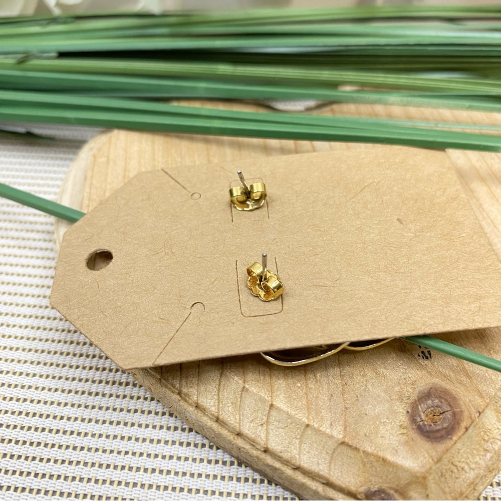 Vintage Flat Bold Chain Link Statement Earrings G… - image 2